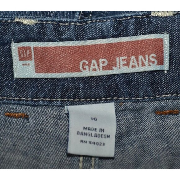 GAP Blue Chambray Cotton Bermuda Shorts Classic Preppy Size 16 10" Inseam Casual - Picture 5 of 7